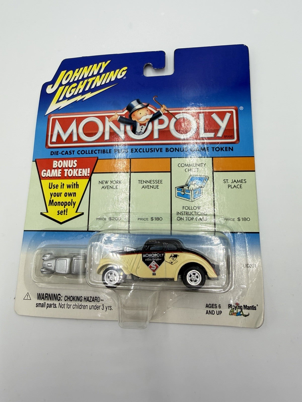Johnny Lightning Die-cast Monopoly Willys - With Game Token Car Sealed New