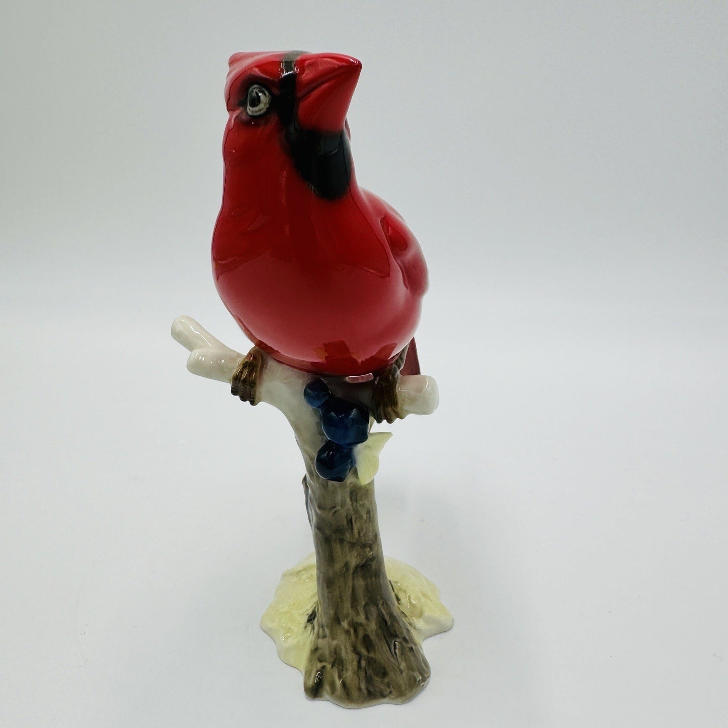 Hutschenreuther Kunstabteilung Cardinal Bird Figurine Porcelain Germany Red Vtg