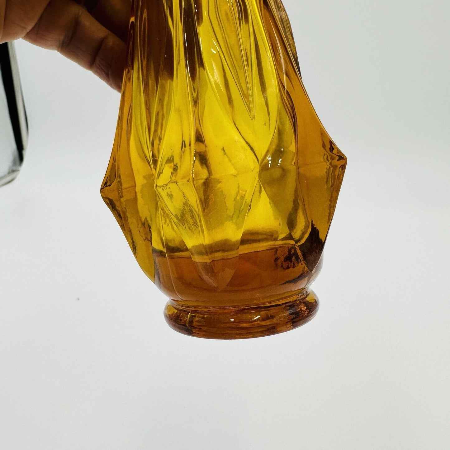 Kanawha Vase Amber Glass Vintage Home Decor 11in Tall Large Bud