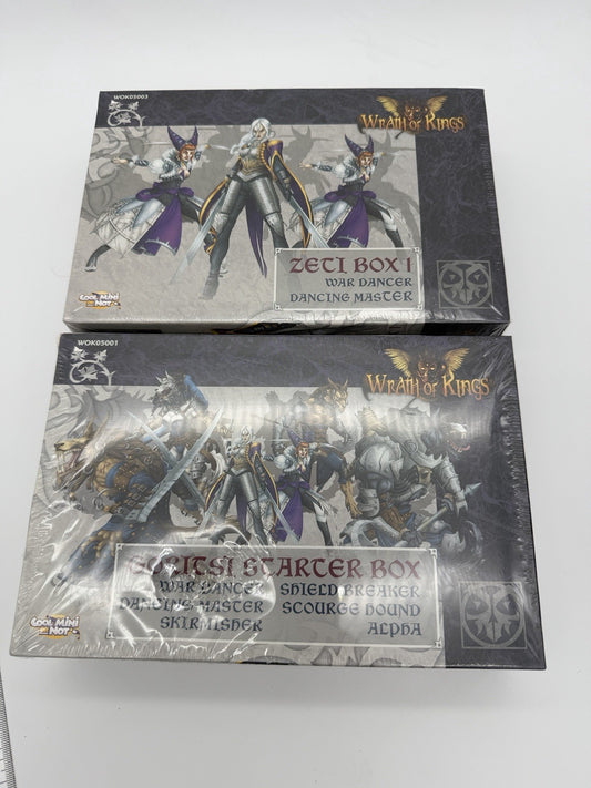 Wrath of Kings: Zeti Box 1 War Dancer & Dancing Master Sealed 2 Boxes Figurines