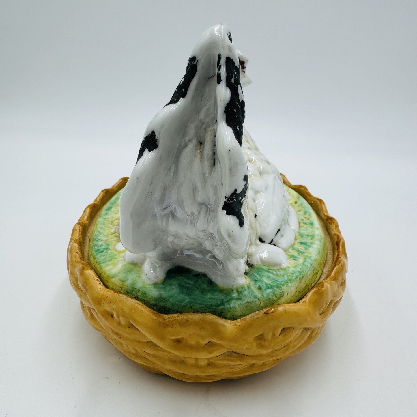 Antique Staffordshire Pottery Hen On Nest Lidded Dish Marked S 254 Chicken Engla