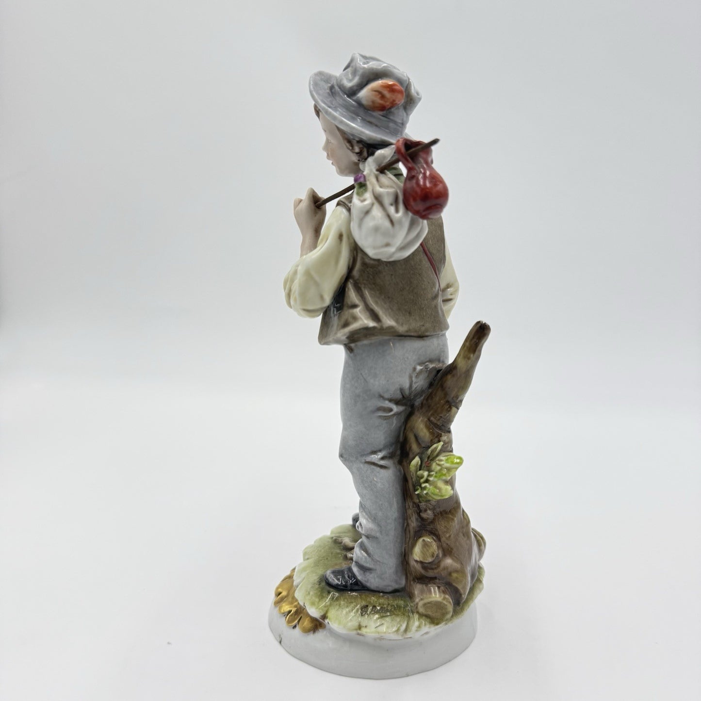 Antique Signed D.Belloire Italy Porcelain Hand Painted Figurine 8” Capodimonte