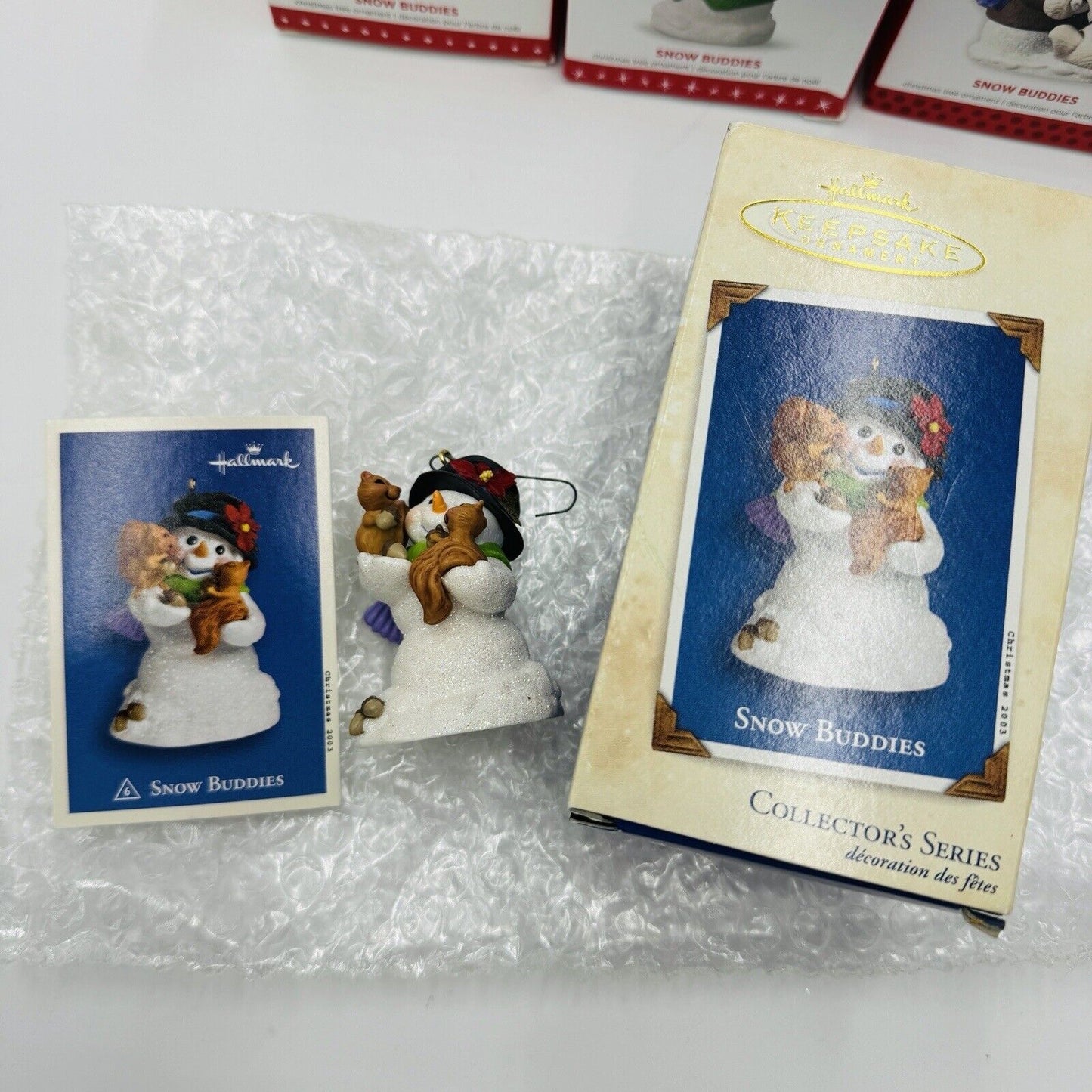 Hallmark Keepsake Ornaments Set 4 Snow Buddies Christmas 2013 2015 2016 2006