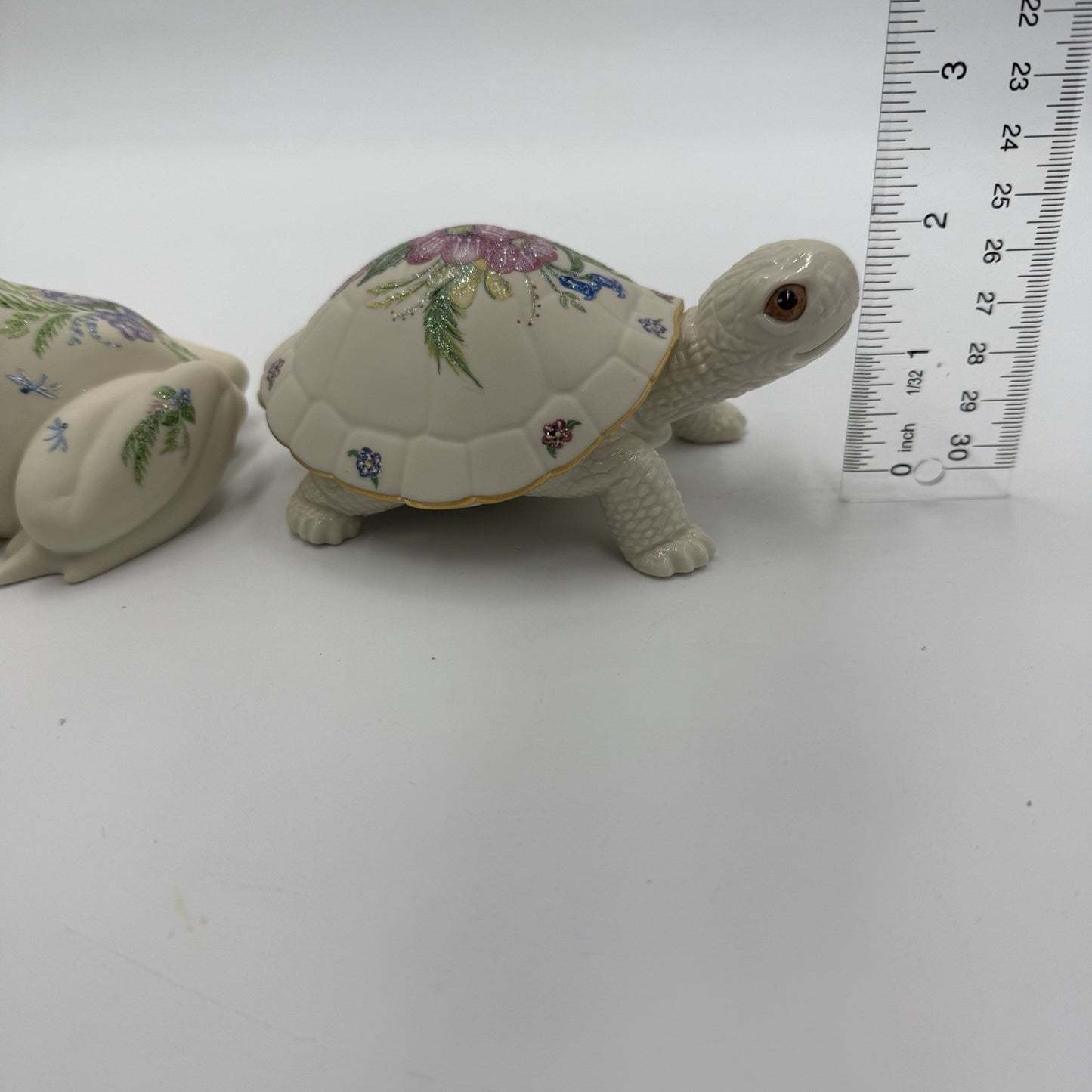 Lenox Porcelain Rhyn-Rivet Beside the Brook Frog & Turtle Floral Figurines