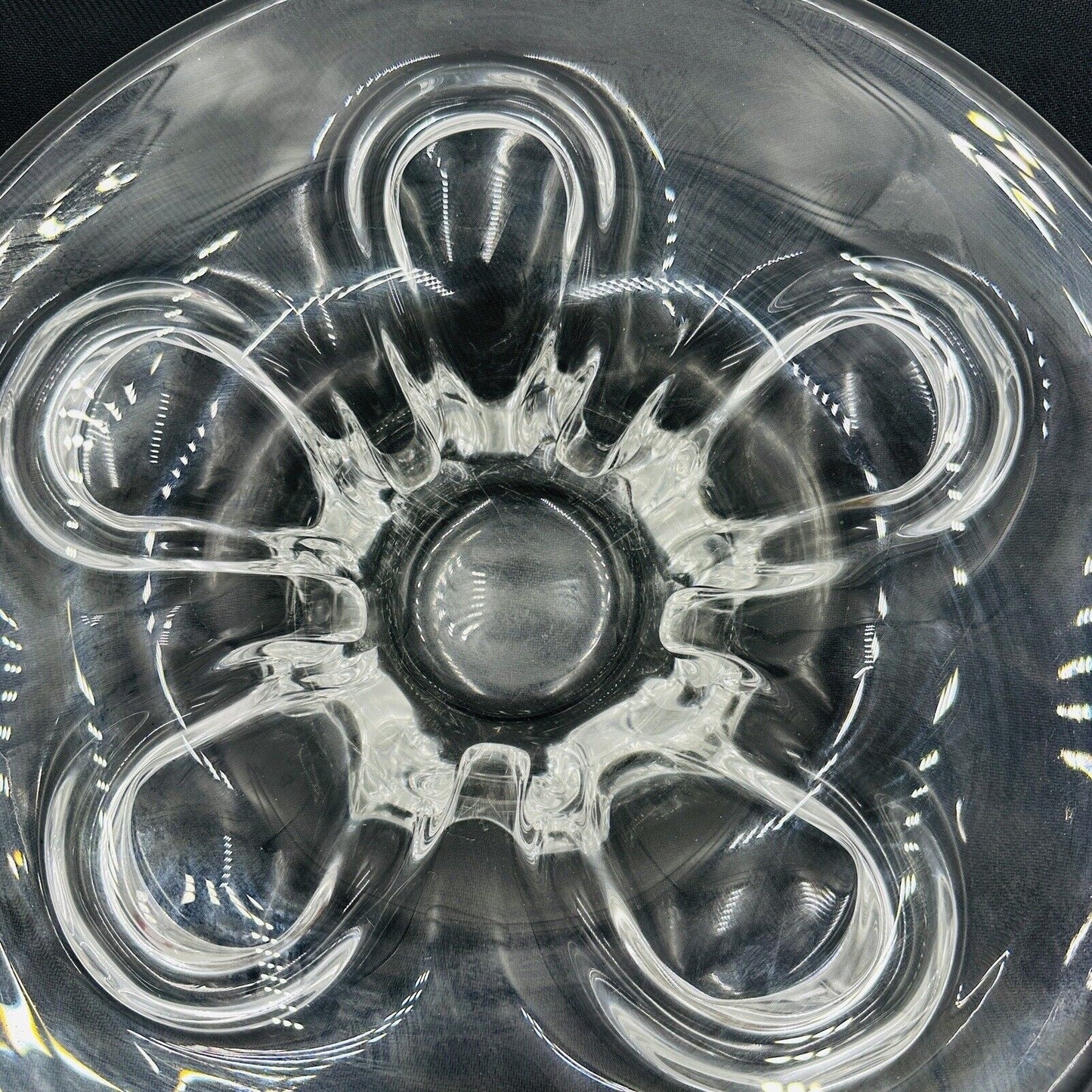 Severes Crystal Centerpiece France 14.5in Wide Large Vintage Fruitbowl Serveware