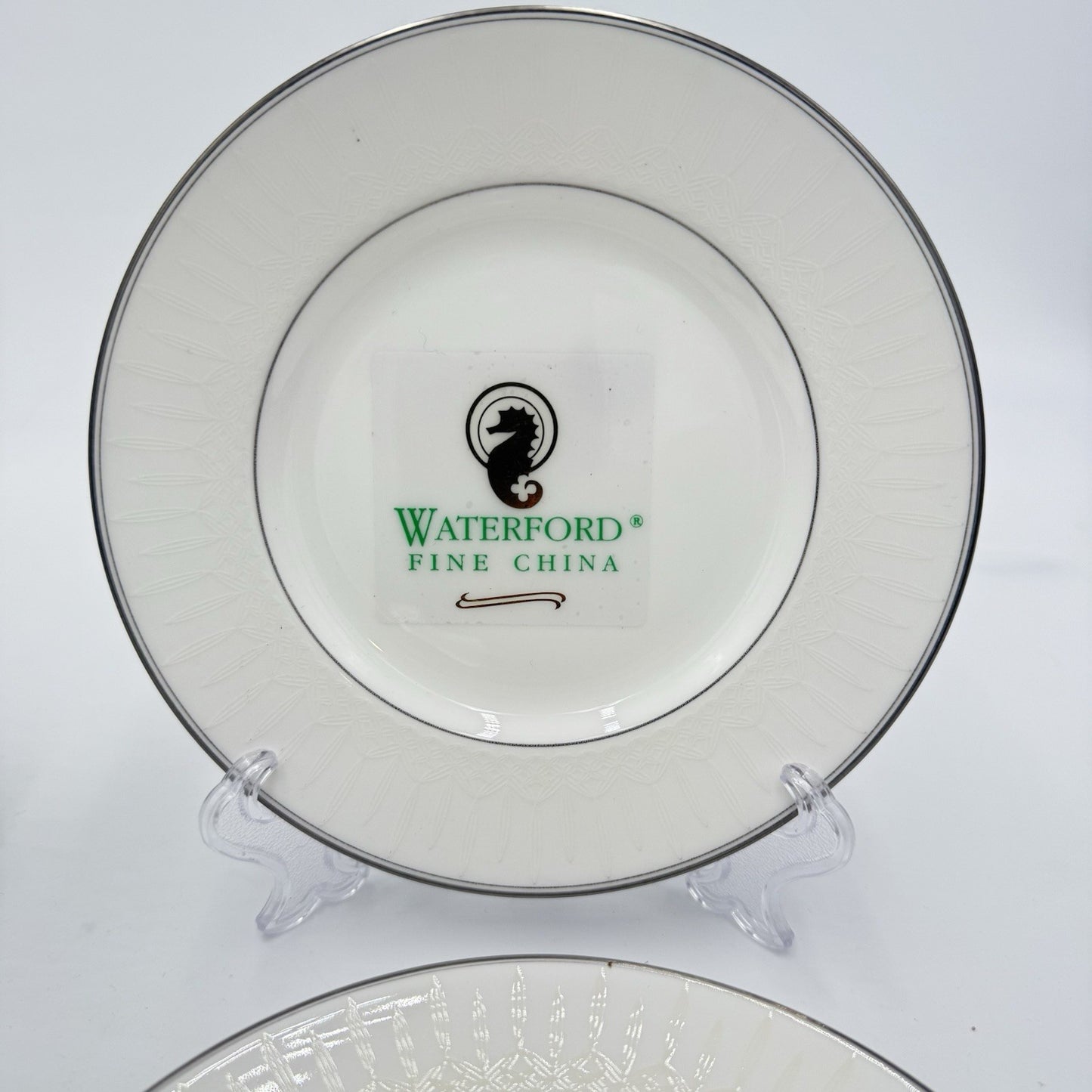 Waterford Lismore Platinum British China Bread/Butter Plates 4 PCs 6” New