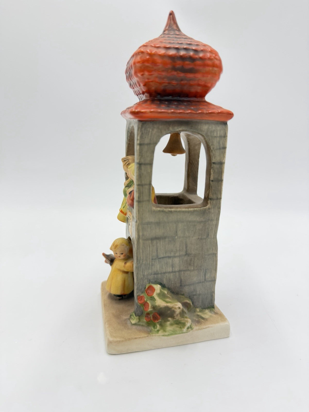 1950 M. I. Hummel Germany Whitsuntide Belltower & Angels Porcelain Figurine #163