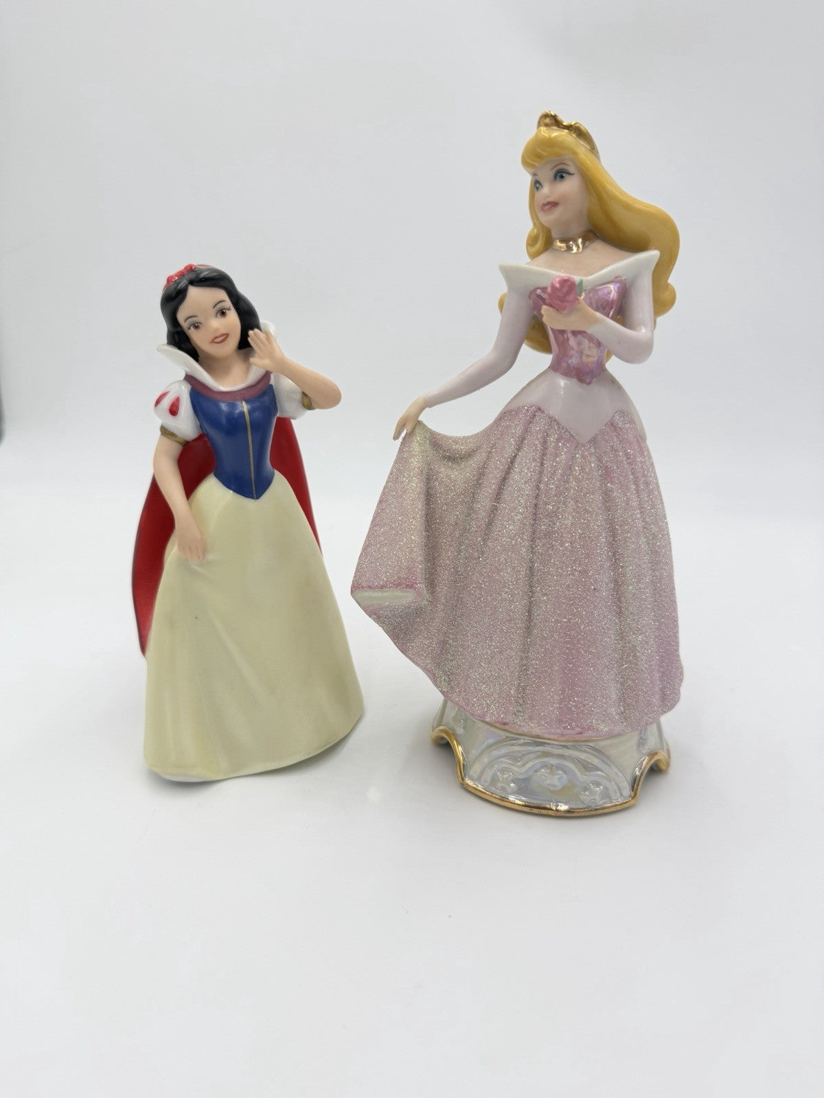 Disney Sleeping Beauty Aurora & Snowwhite Porcelain Figurines