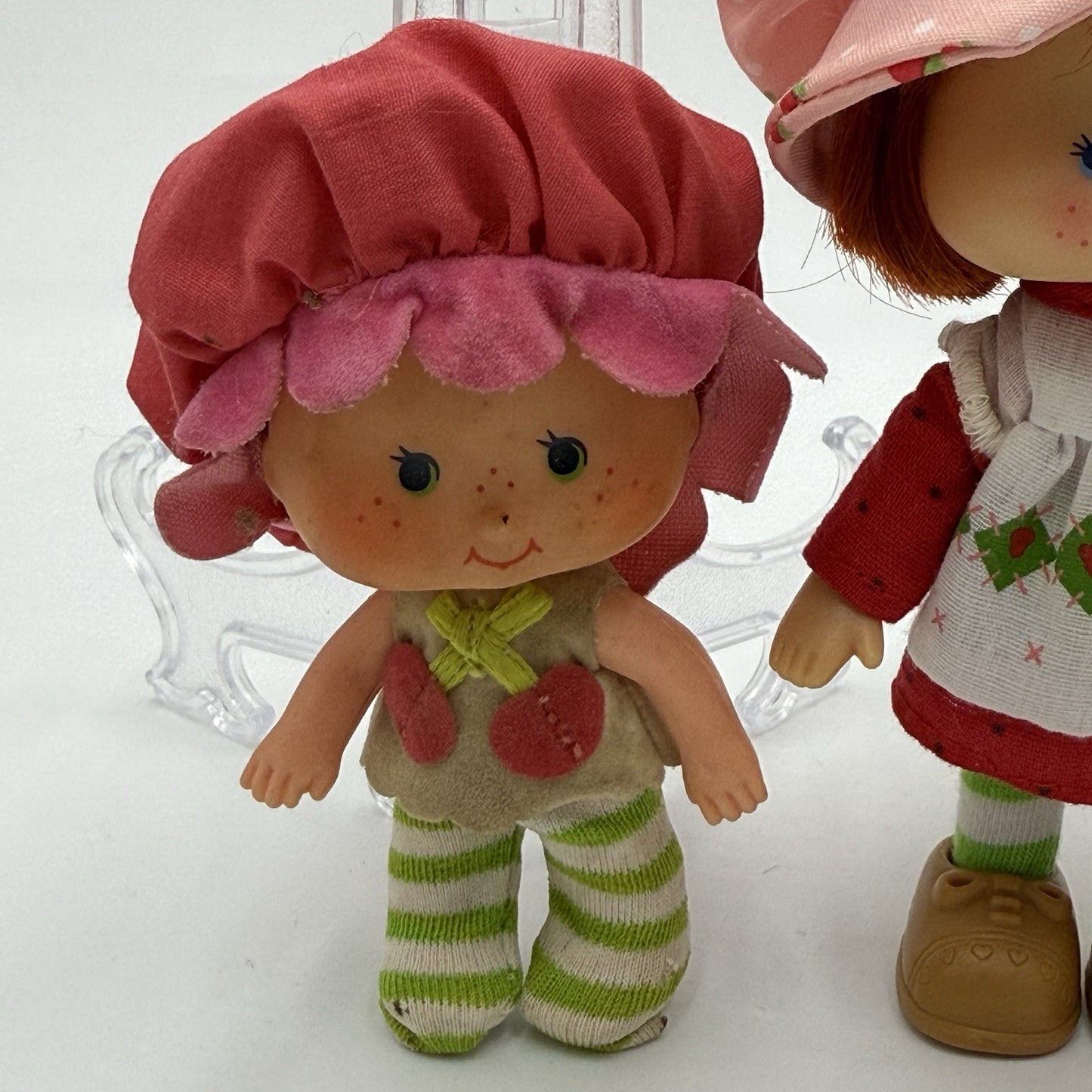 Vintage 1980 Strawberry Shortcake Lemon Cherry Dolls Set Dressed Original