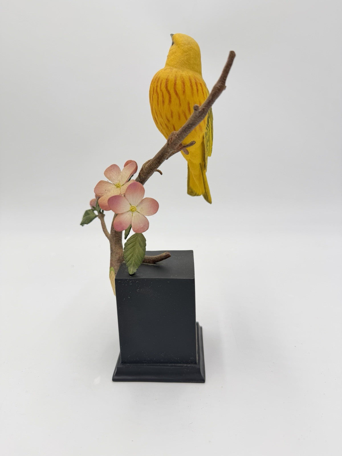 RARE Danbury Mint SPRING SERENADE Yellow WARBLER Bird Figurine BY JEFF RECHTIN