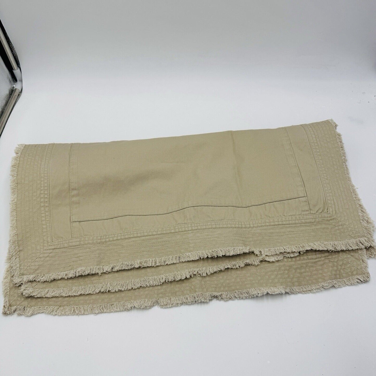 Pottery Barn washed twill flange pillow cover House De Coussin 18”x18” Cotton