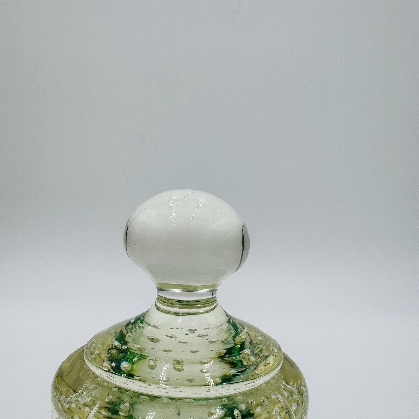Vtg Fratelli Toso Murano Millefiori Control Bubble Art Glass Paperweight - Italy