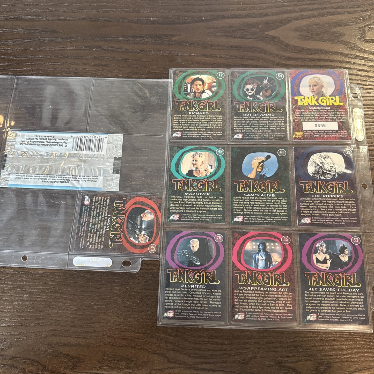 TANK GIRL 1995 Movie Trading Cards Medallion Card 0896 Set Of 10 Cards 1995