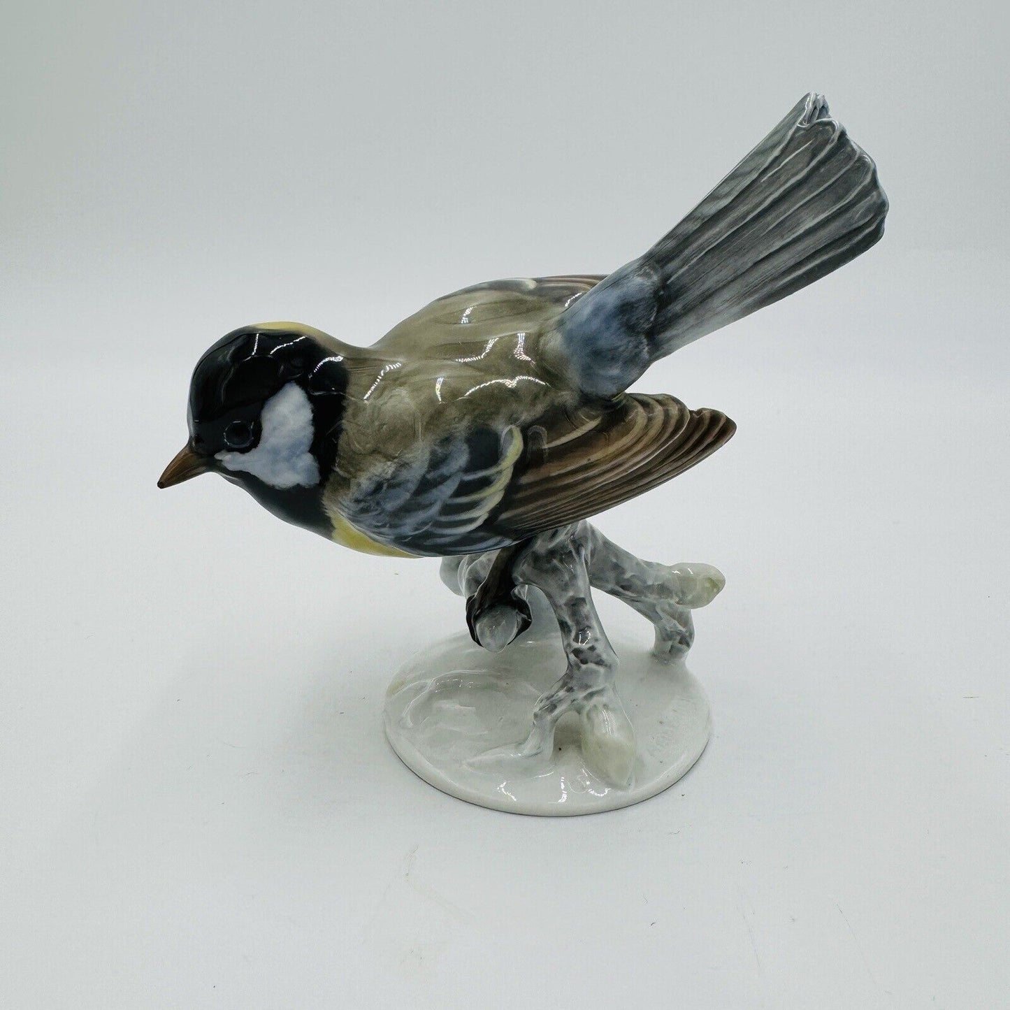 Rosenthal Porcelain Germany Kohlmeise Bird 1646 Figurine Signed Heidenreich