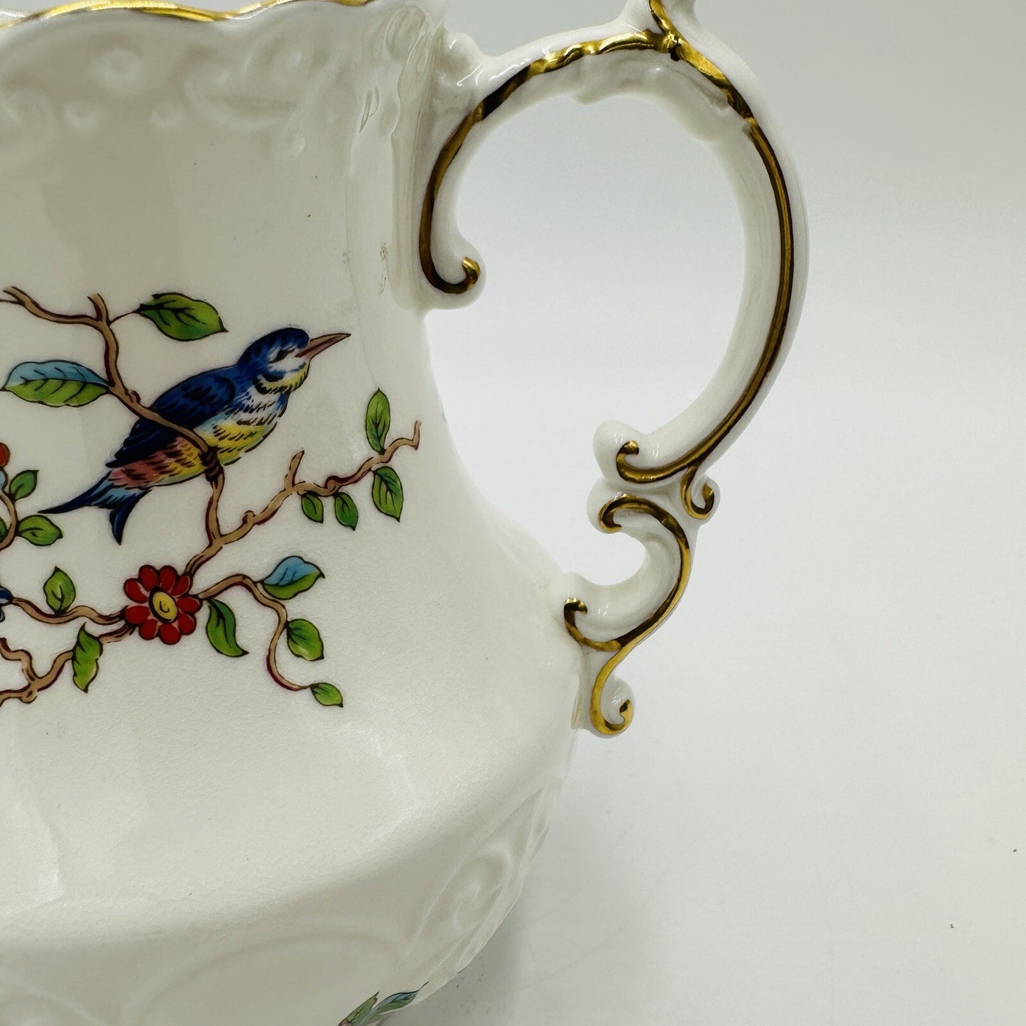 Aynsley Pitcher Porcelain Pembroke Floral 6in H 18th Century Design Large