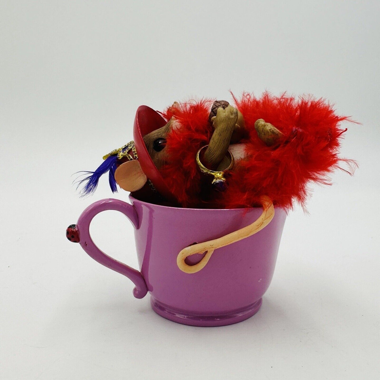 Charming Tails Figurine You're Pref-Tea Sweet Pink Teacup 2006 Home Decor Mice