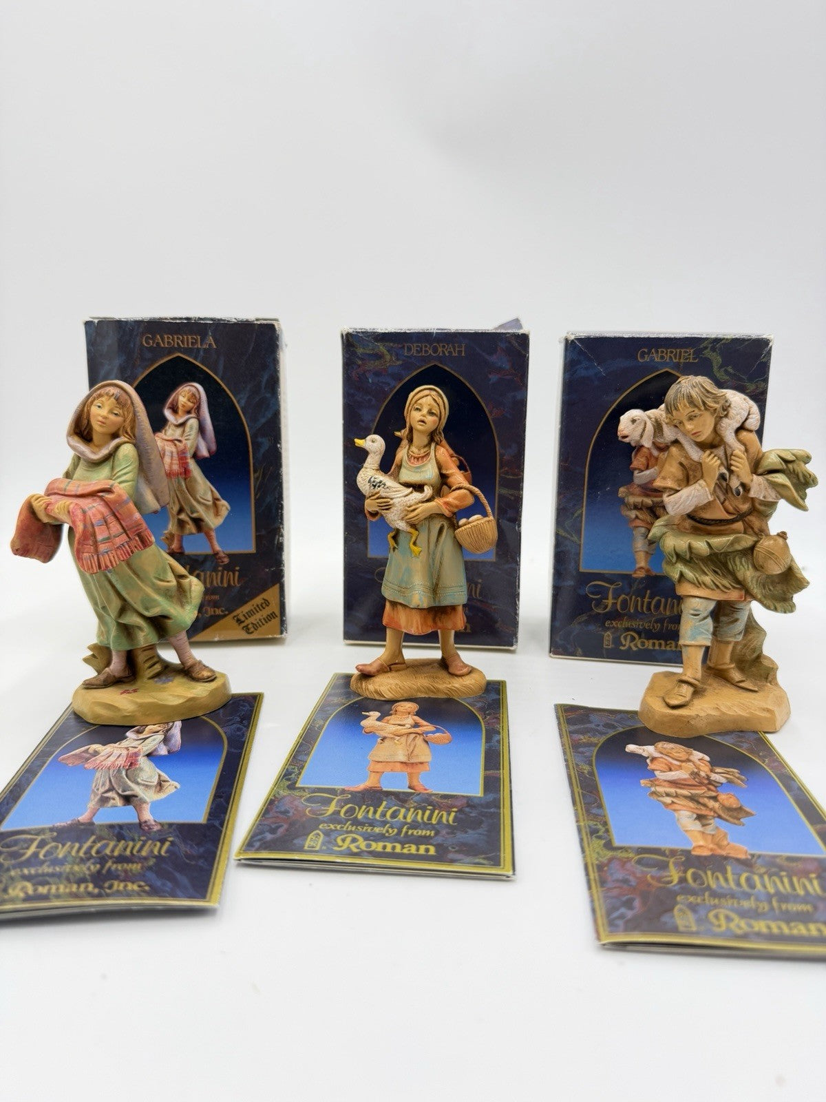Fontanini Italy Nativity Limited Edition Figurines 3 Pcs Vintage 1983 Christmas