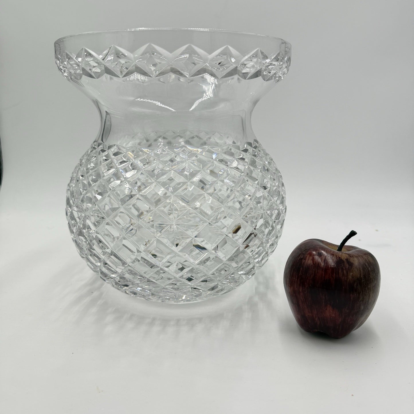 Waterford Crystal Large CORSET Bouquet Vase 9" Adare Alana Crisross Centerpiece