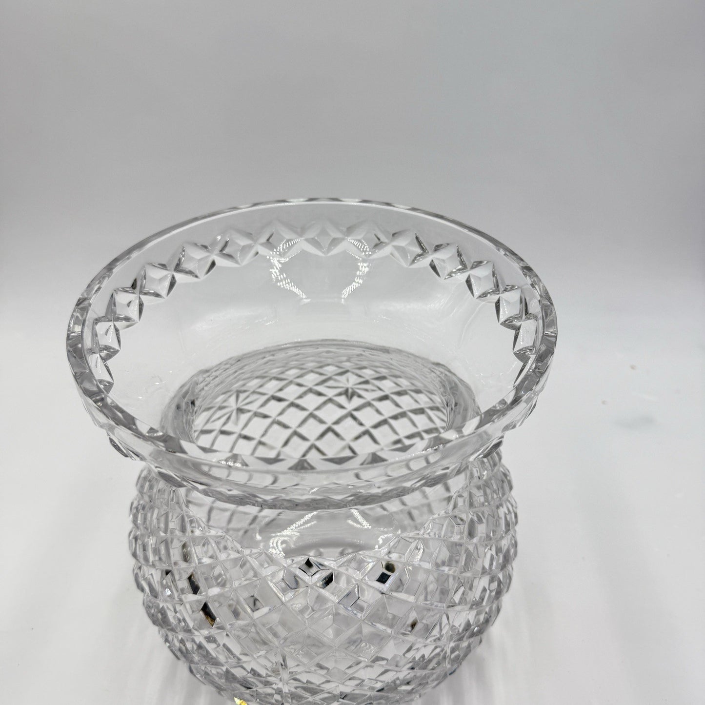 Waterford Crystal Large CORSET Bouquet Vase 9" Adare Alana Crisross Centerpiece