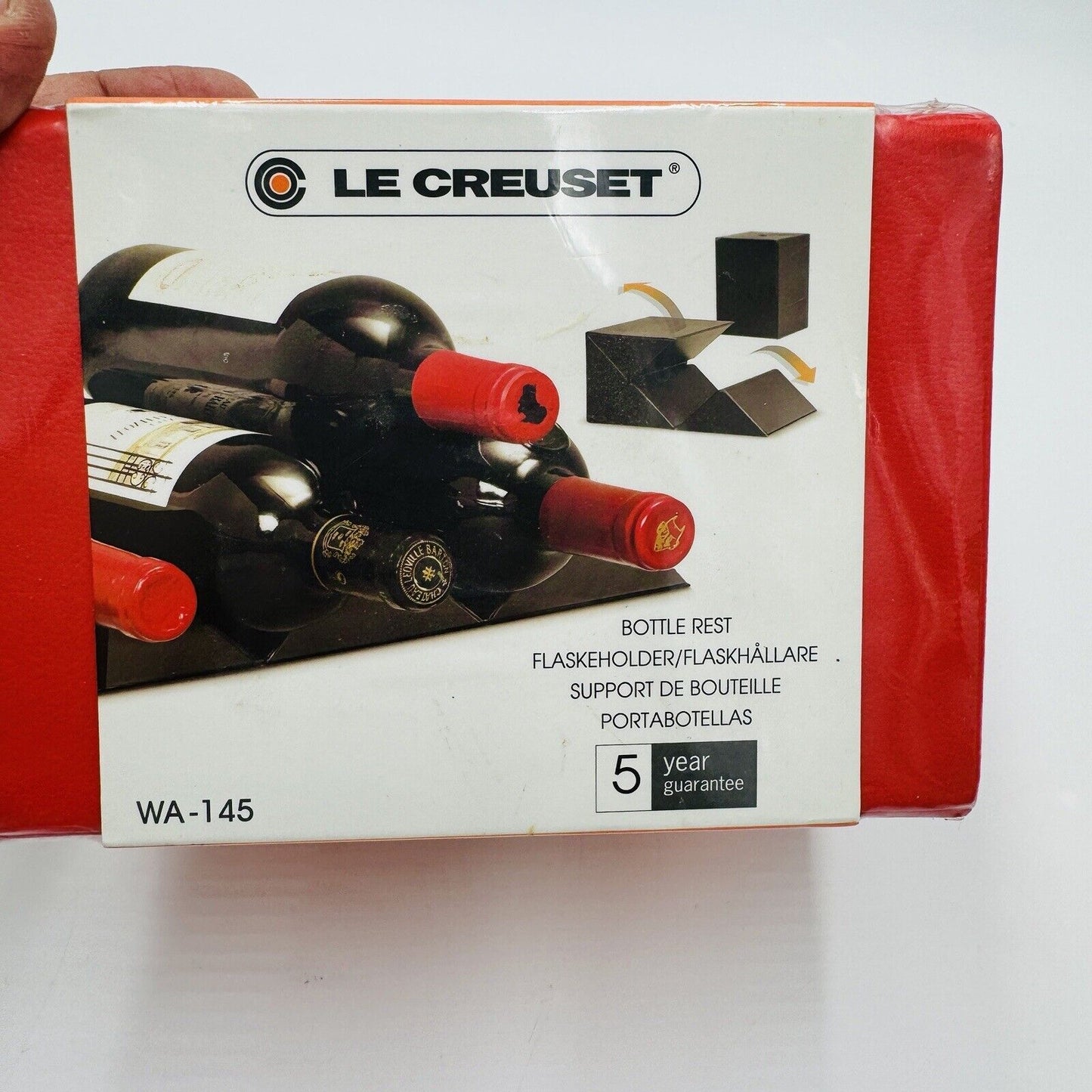 Le Creuset Bottle Rest Wine Holder Storage Rack Sealed WA-145 Red