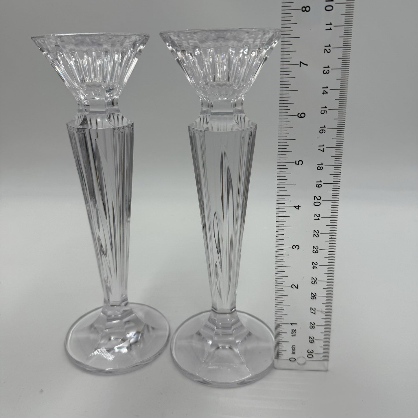 Marquis By Waterford Crystal Festivale Candle Holders 7.75" Set Of 2 Germany