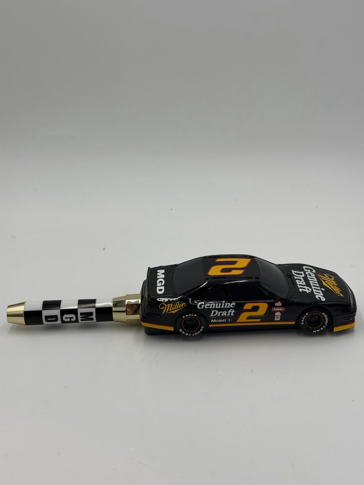 Miller Genuine Draft NASCAR BEER Tap Handle Racing Car MGD