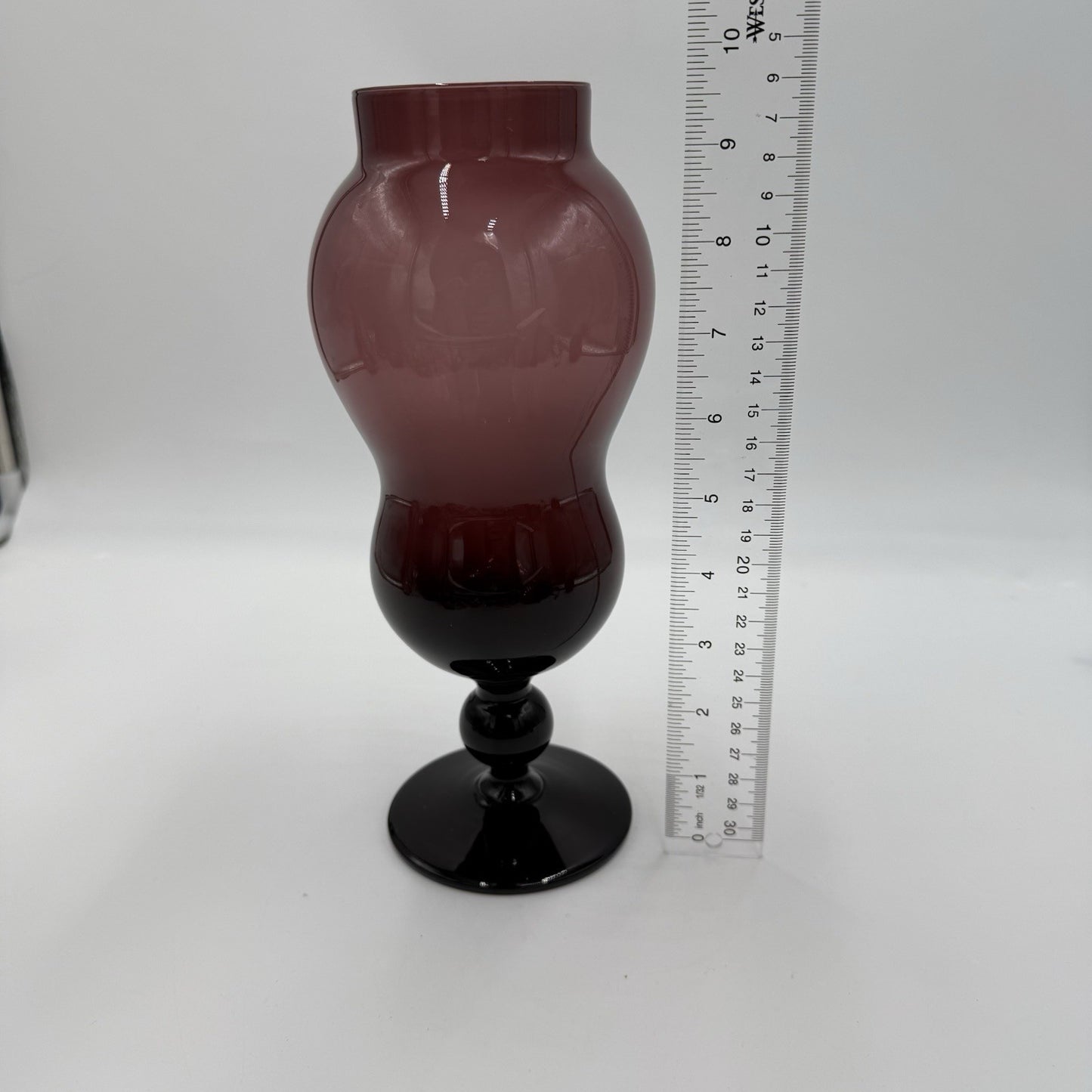 Vintage Empoli Art Glass amethyst purple glass apothecary jar 10” Italy