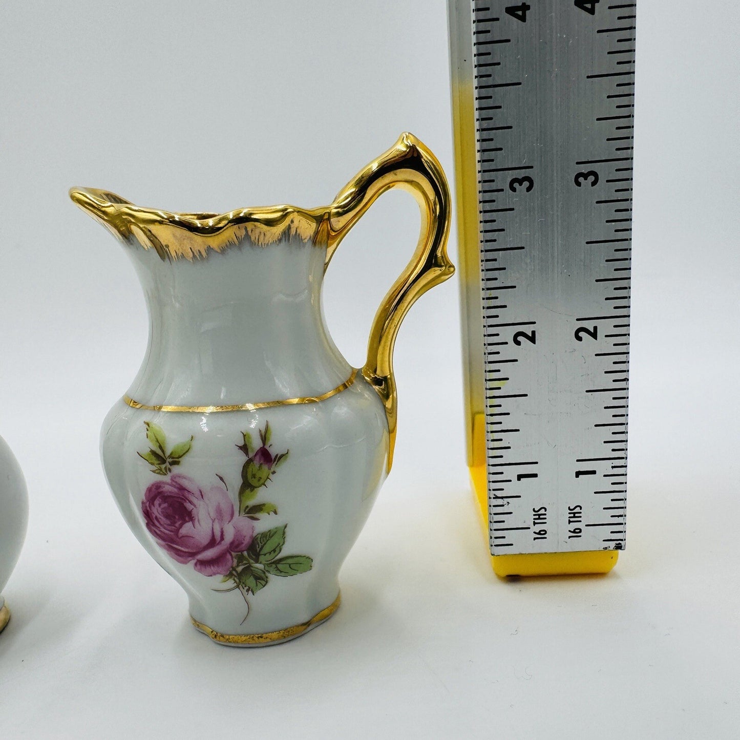 Limoges France Porcelain Miniature Painted Set Mini Vase Urn Bowl