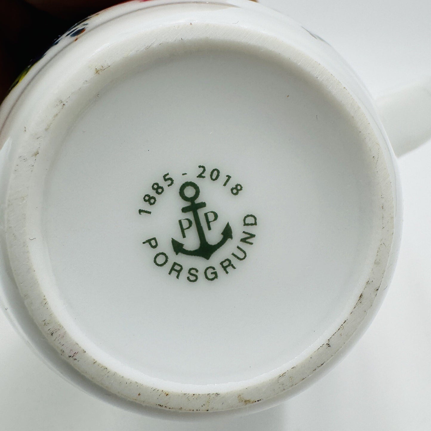 Porsgrund Porcelain Norway Colorful Painted Coffee Cup Mug Serveware