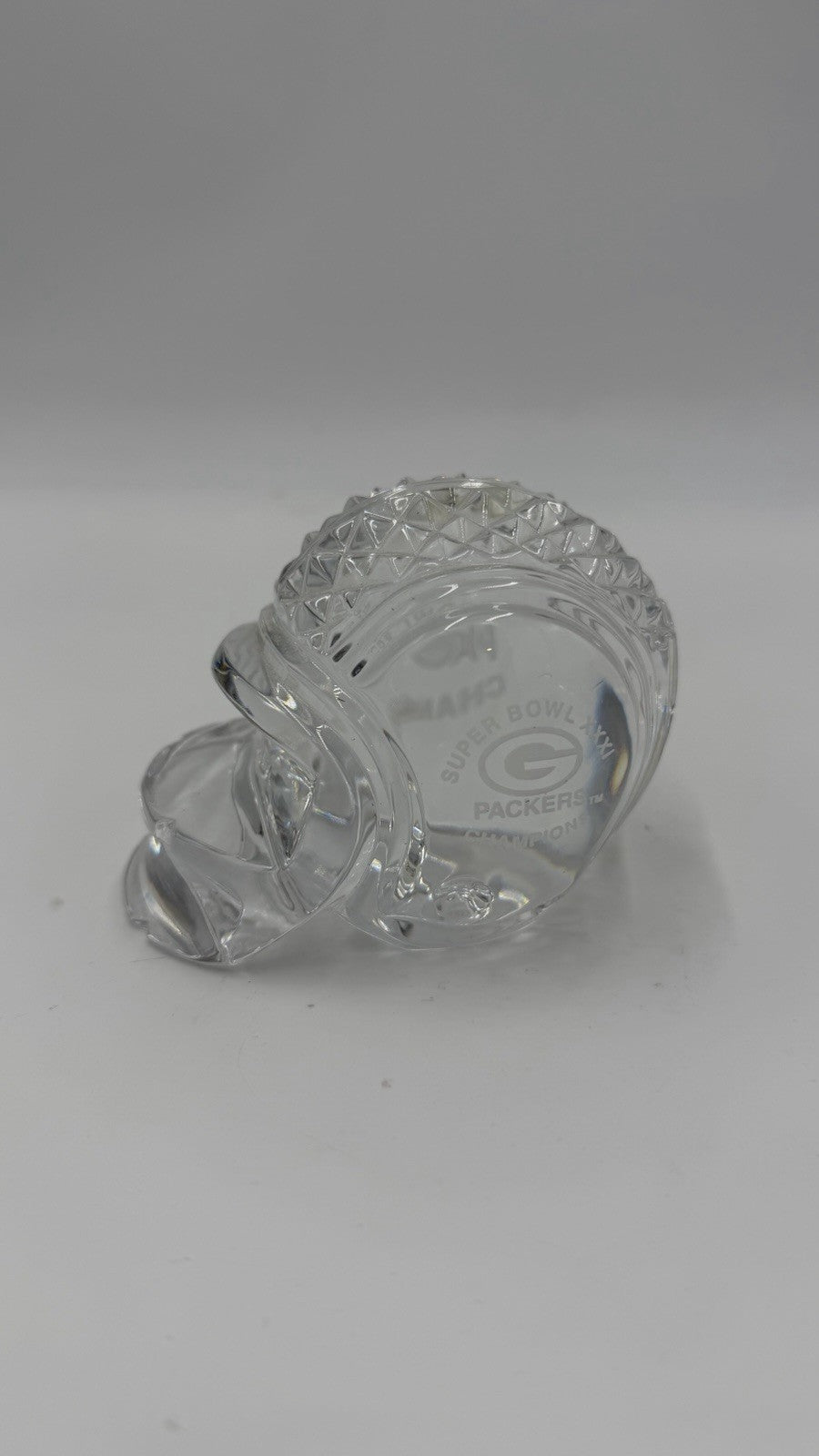 Waterford Crystal Green Bay Packers Super Bowl XXXI Helmet Paperweight