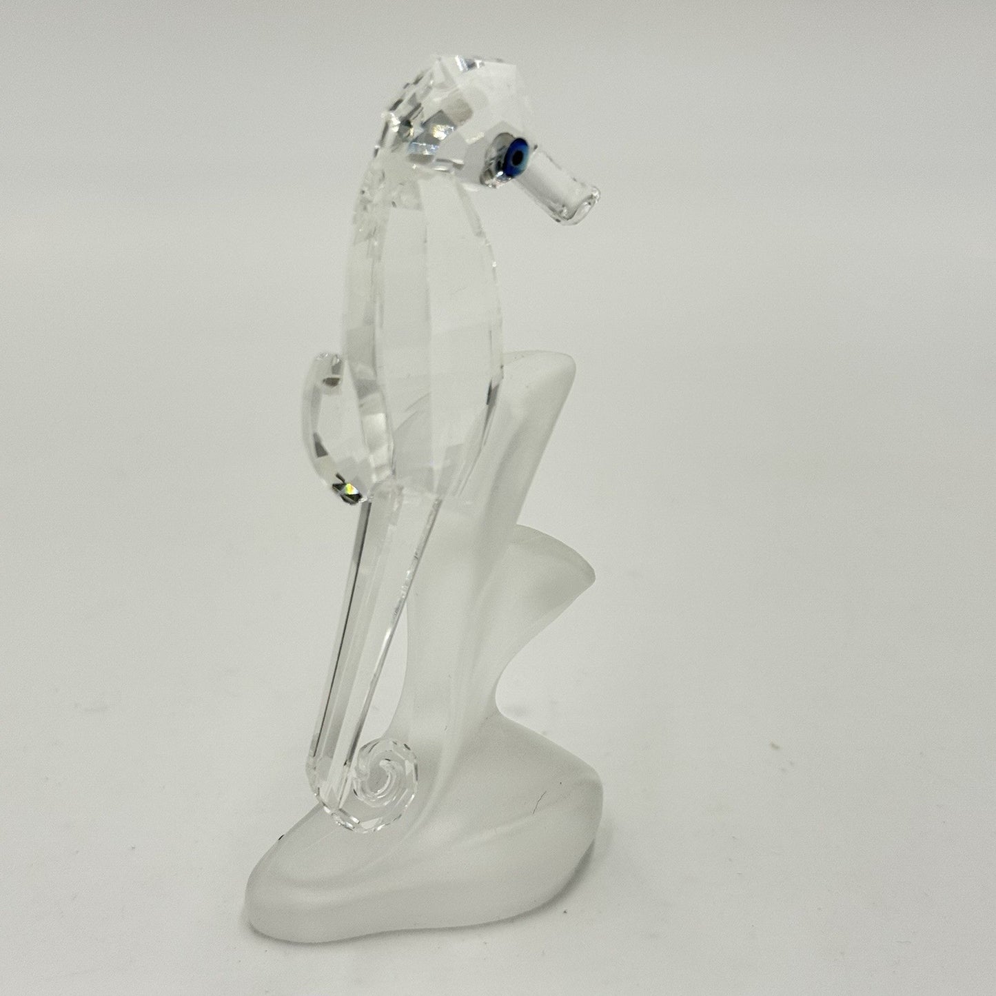 Swarovski Crystal Austria Sea Horse Frosted Base Figurine 3” Retired 2006