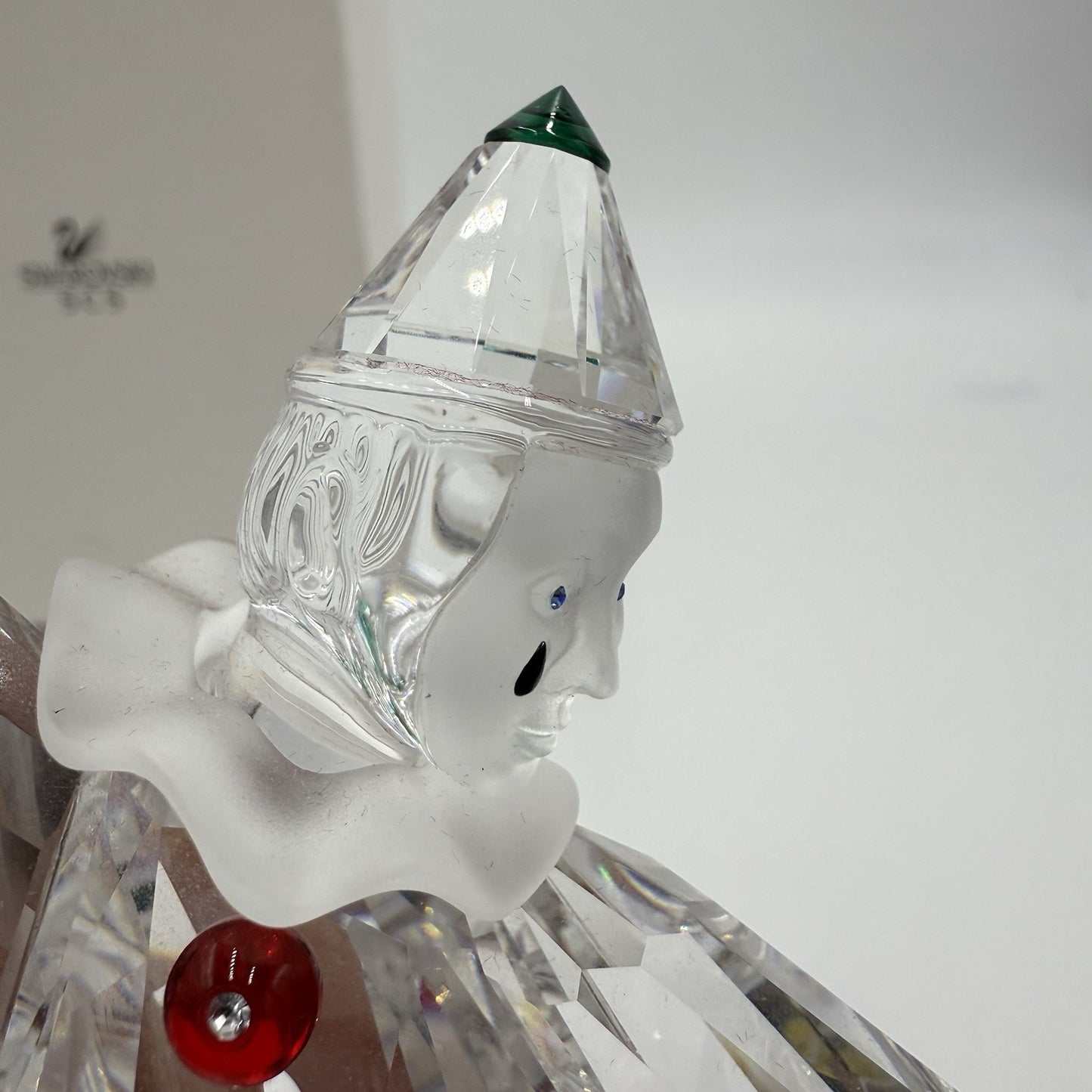 SWAROVSKI Crystal Austria Masquerade Pierrot Figurine 7” H ANNUAL EDITION 1999