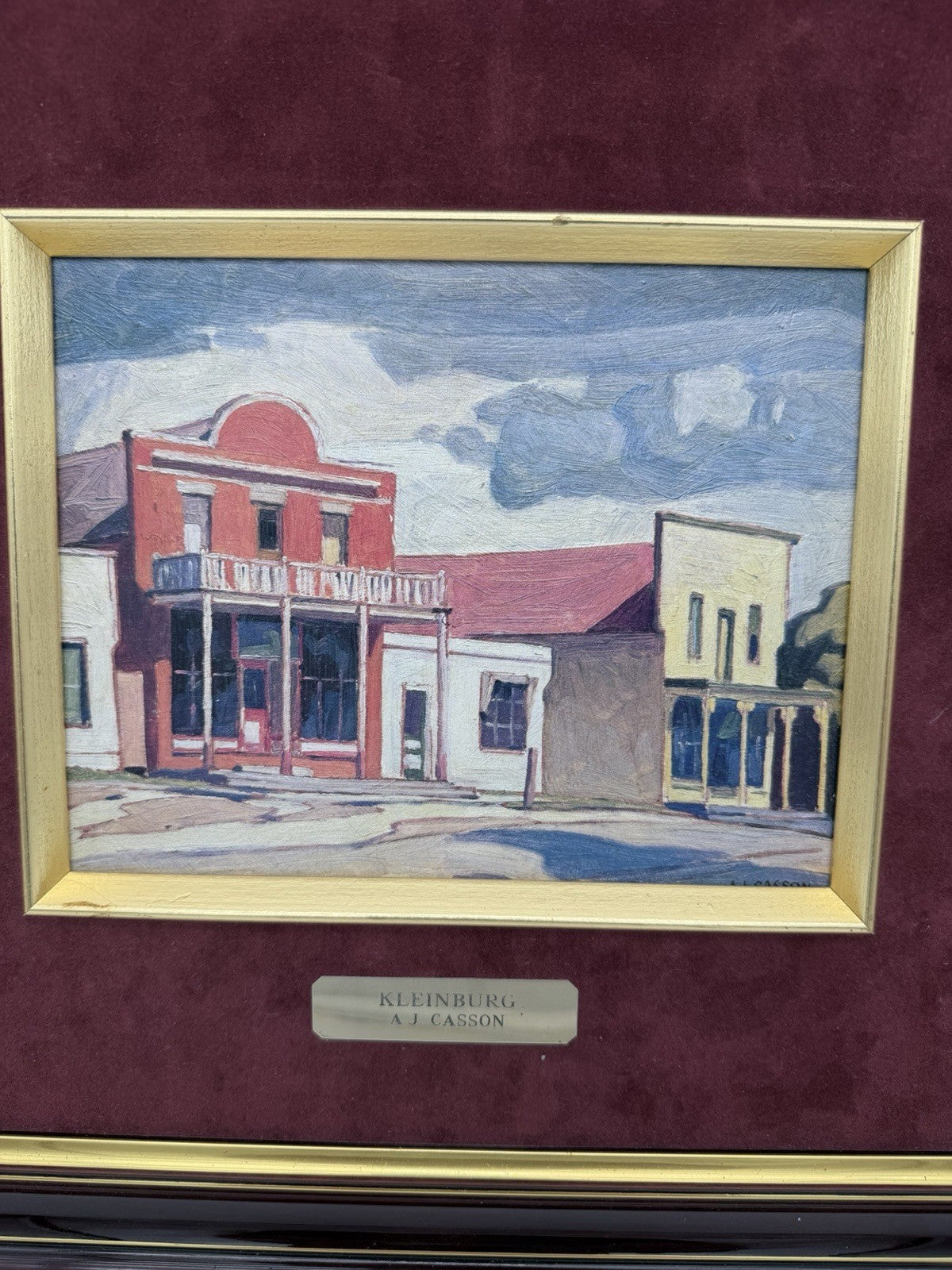 Rare Oil painting Kleinburg by Canadian artist A.J. Casson Close To Home Antique