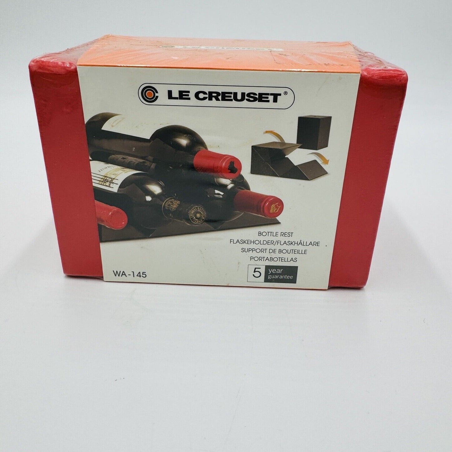 Le Creuset Bottle Rest Wine Holder Storage Rack Sealed WA-145 Red