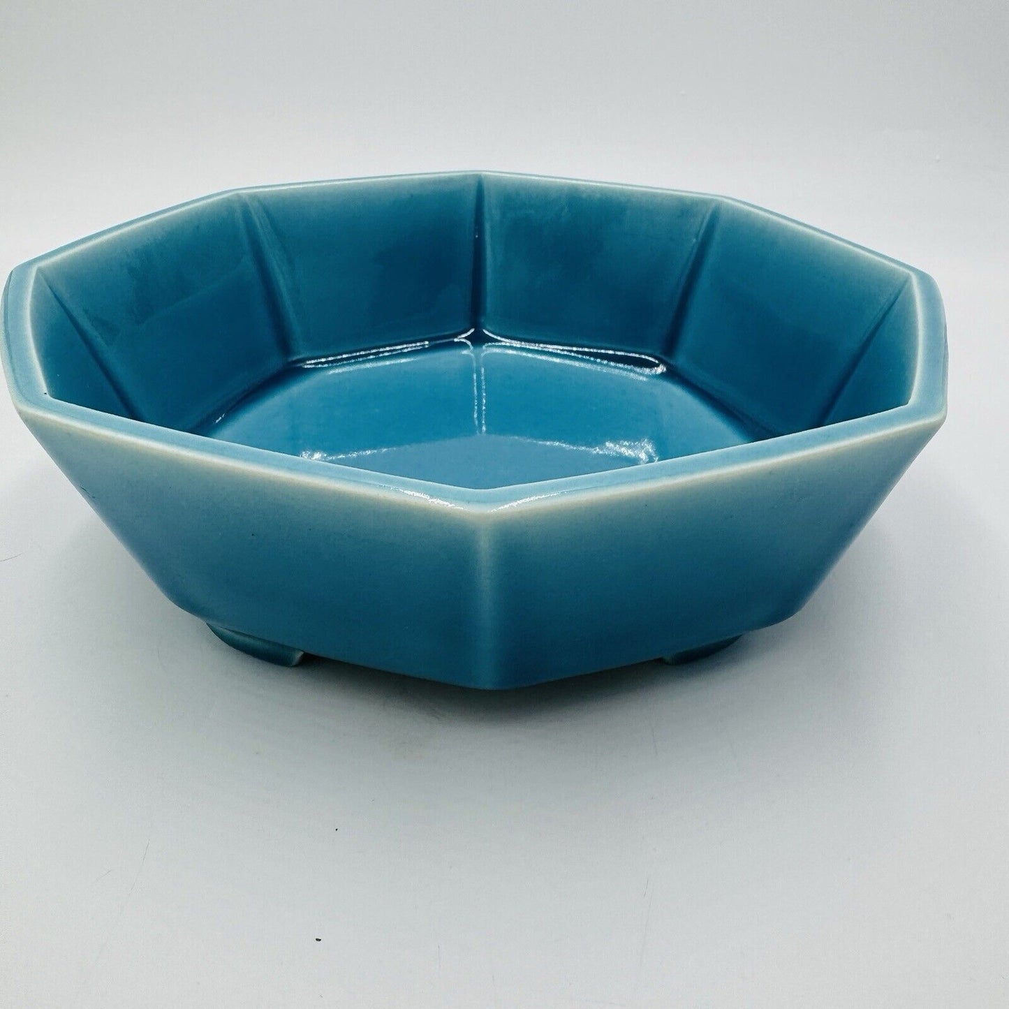 Rookwood Pottery Bowl Arts & Crafts Period Turquoise Glazed Octagonal 1924