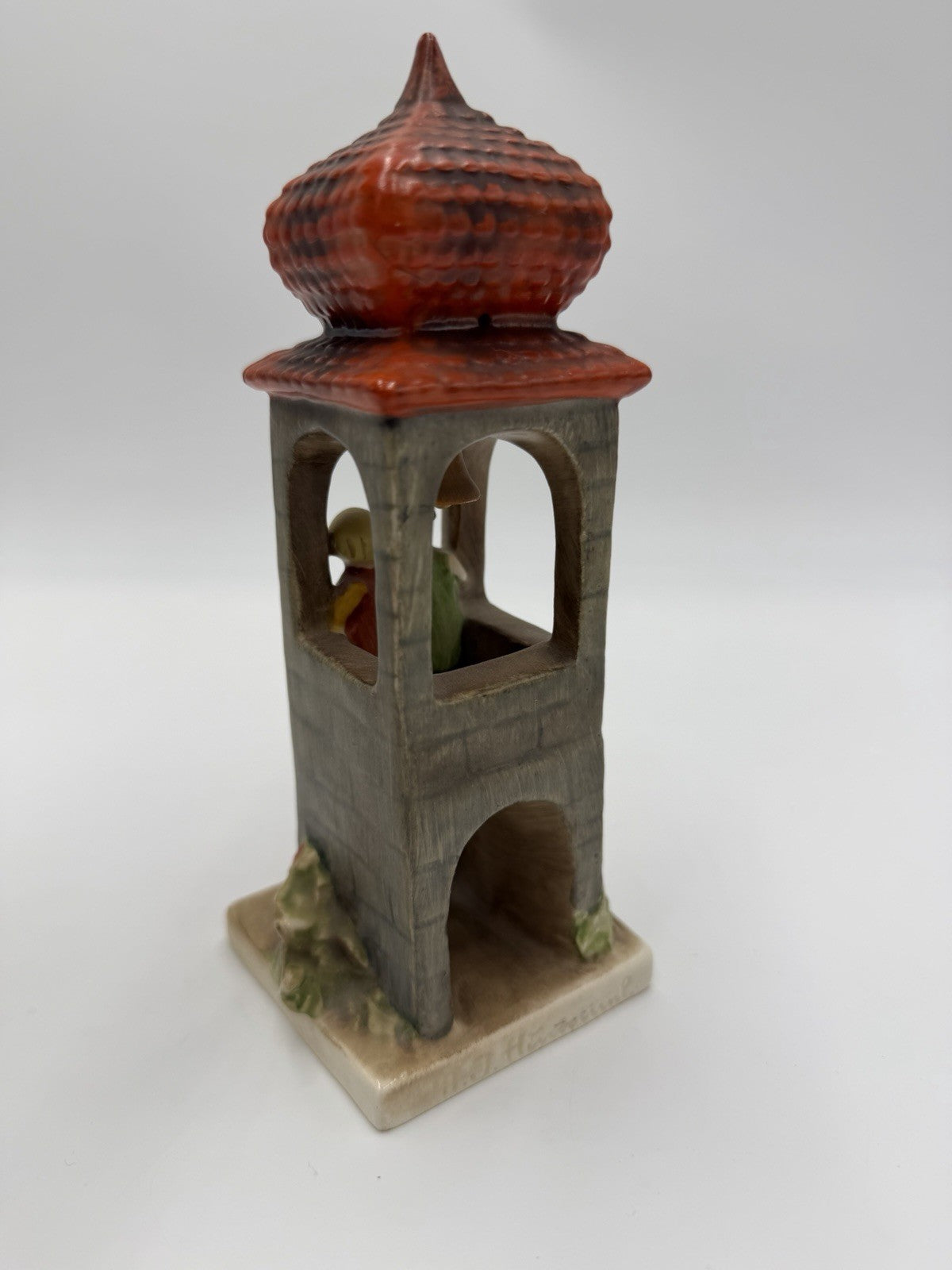 1950 M. I. Hummel Germany Whitsuntide Belltower & Angels Porcelain Figurine #163