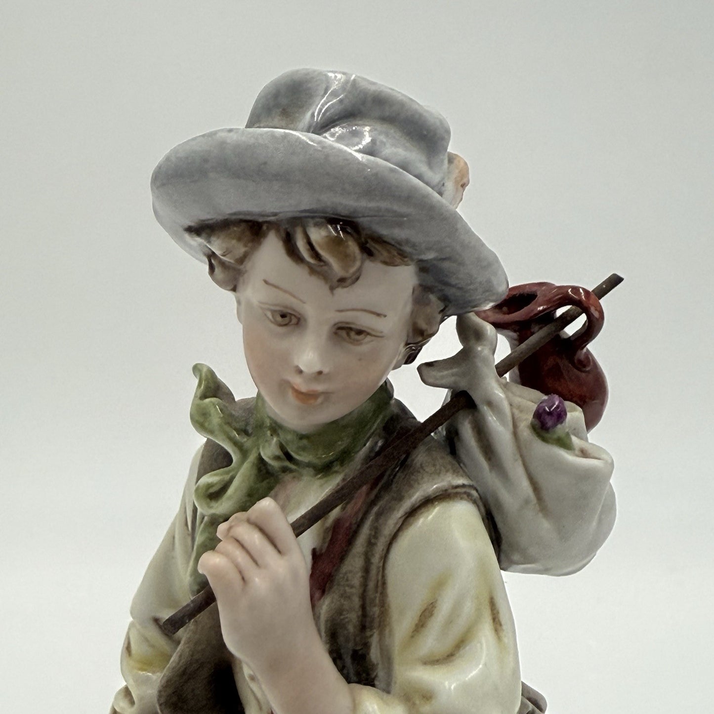 Antique Signed D.Belloire Italy Porcelain Hand Painted Figurine 8” Capodimonte