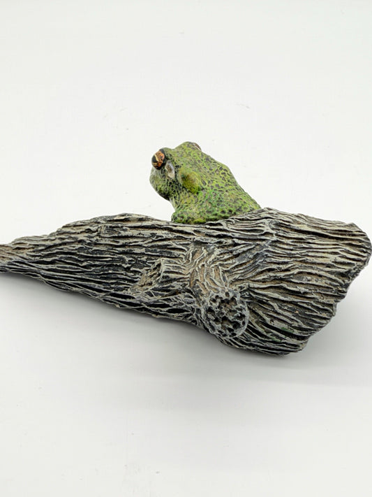 Vintage Studio Art Frog Painted Figurine Signed Oliphant 1991