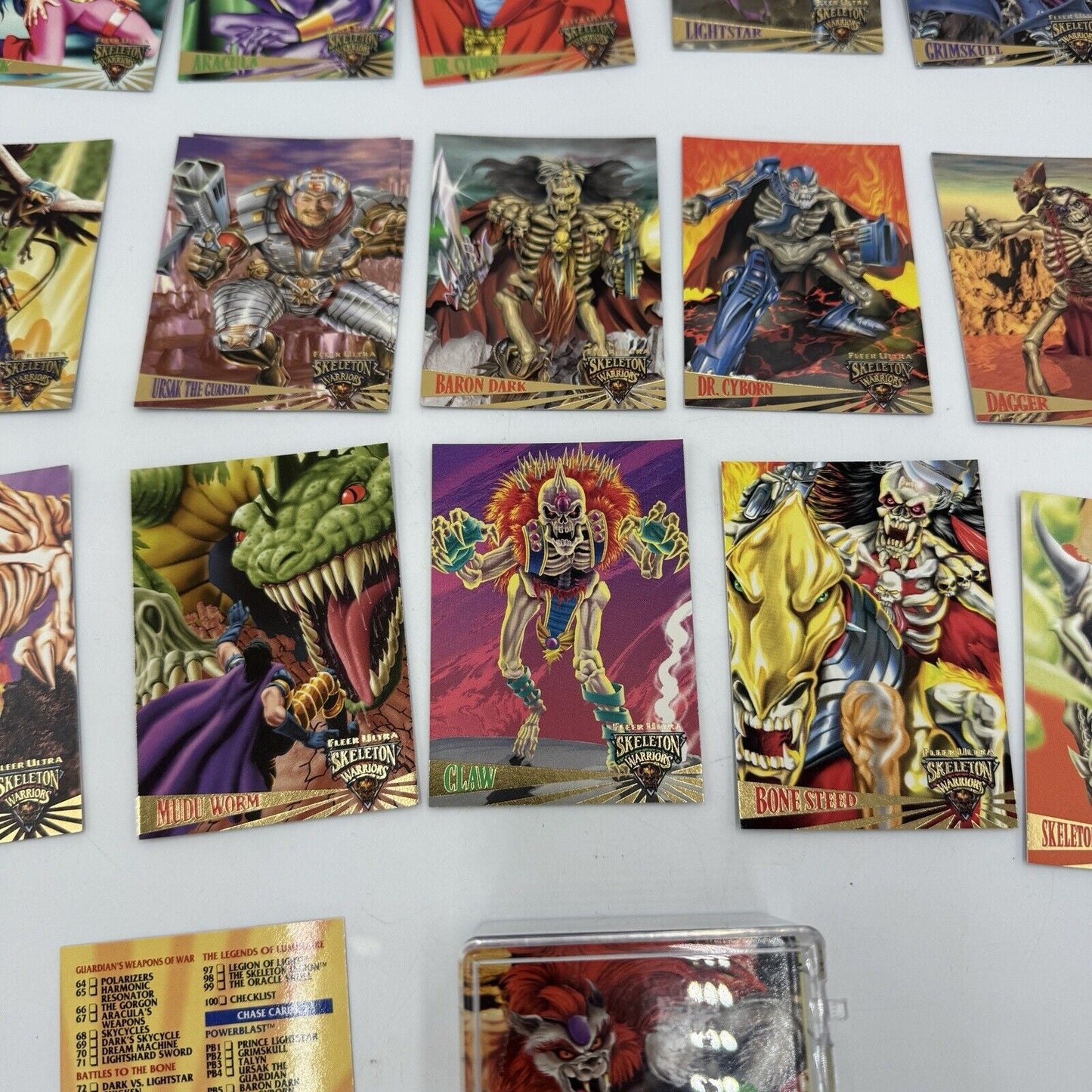 1995 Fleer Ultra SKELETON WARRIORS 100 Card Set Vintage Landmark Entertainment