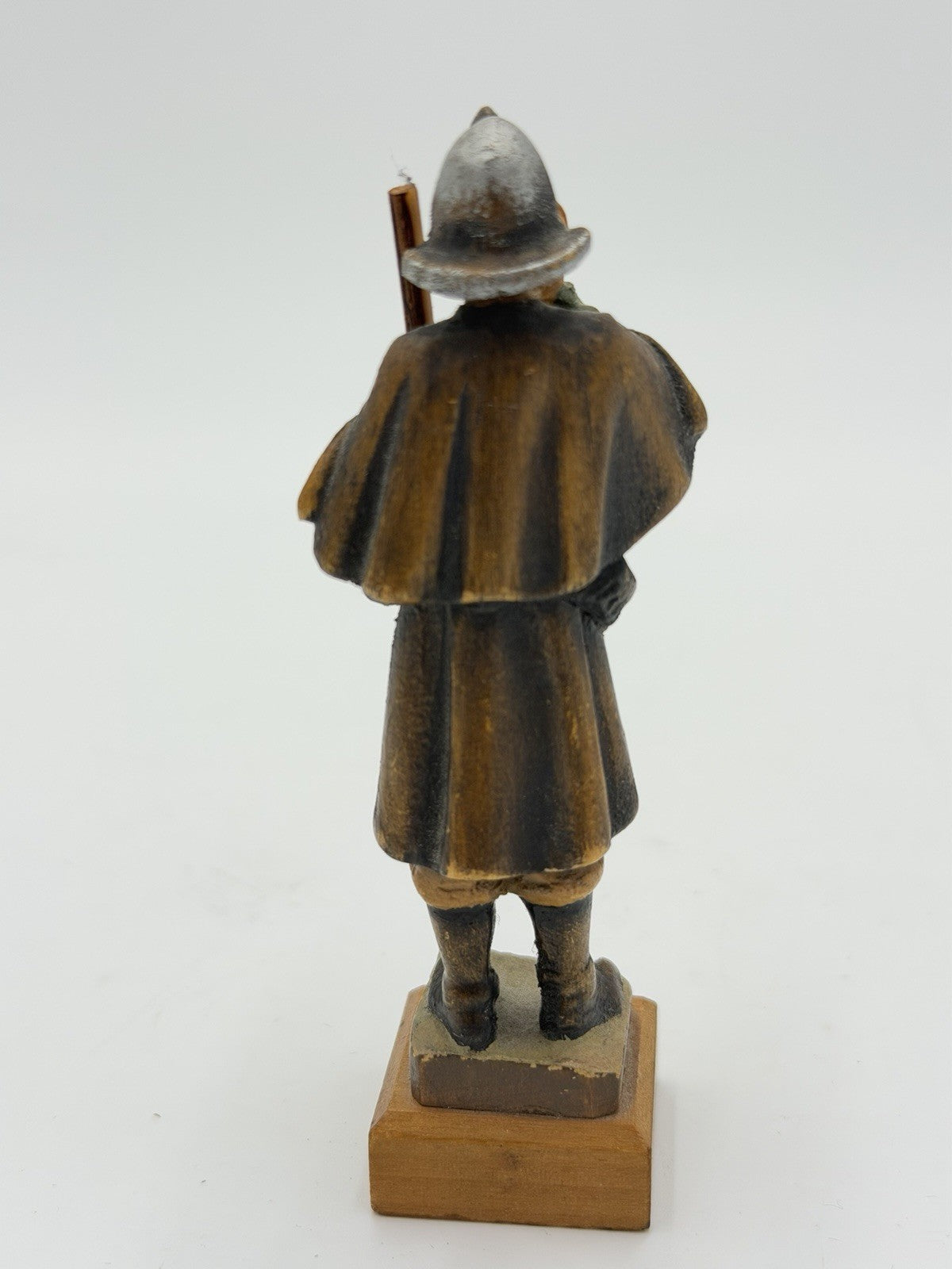 Anri Italy Folk Art Night Guard 4”H Figurine Wood Hand Carved Vintage Rare