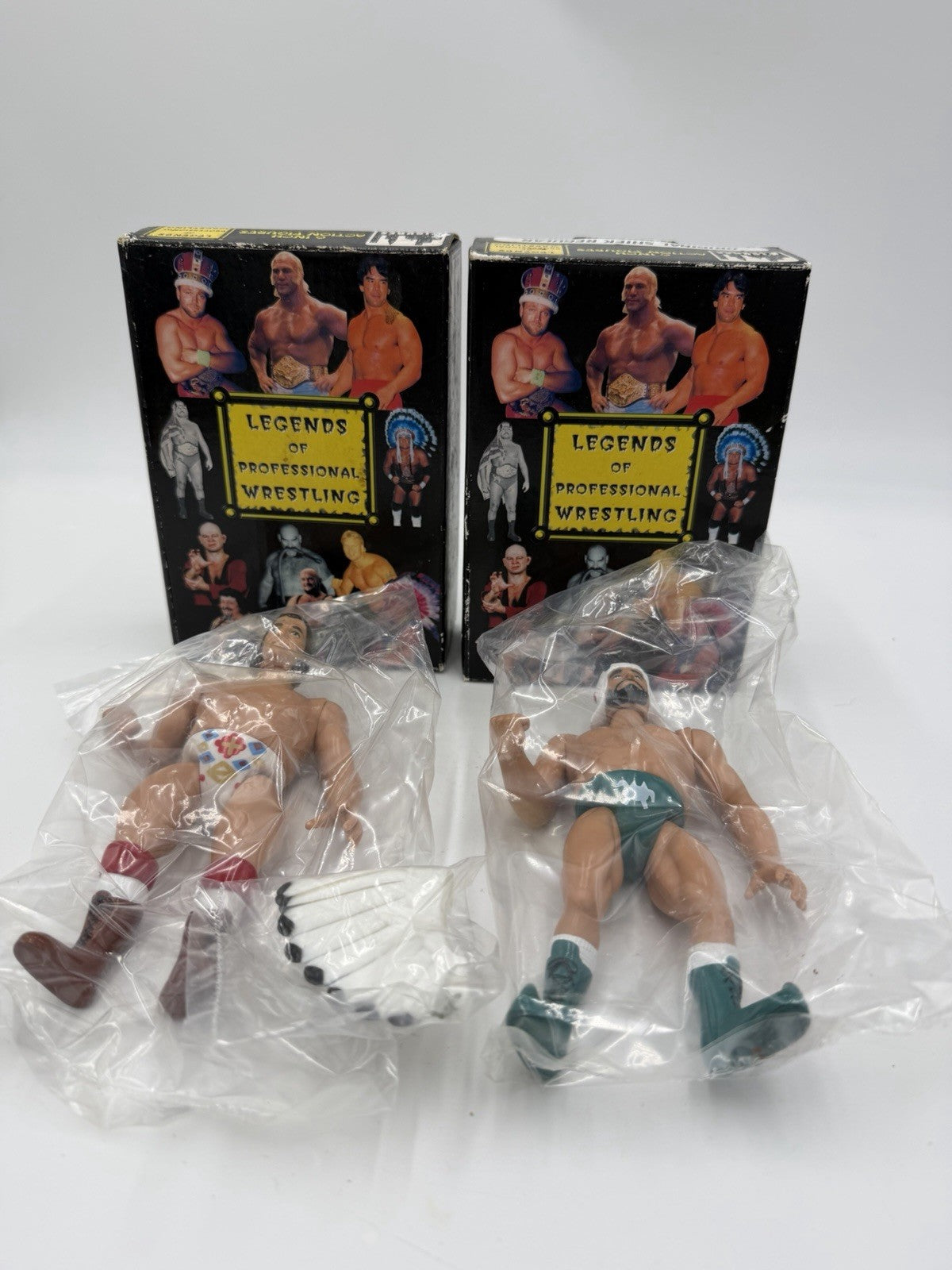 Vintage Legends Of Professional Wrestling Action Figurines Chief Jay & The Shiek