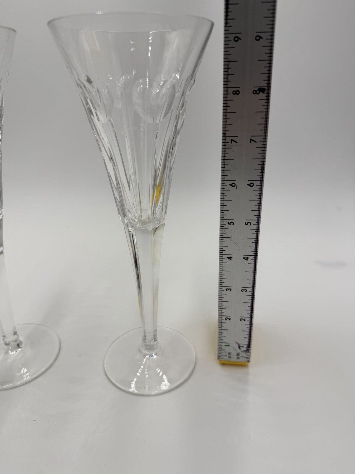 Vintage Waterford Crystal Millennium Series Love champagne flute Set 9”H