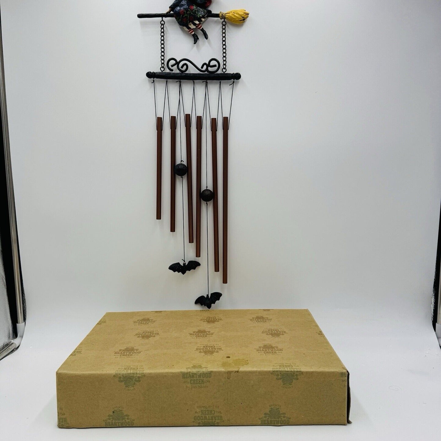 Jim Shore Heartwood Creek Witch Wind Chime Halloween Figurine Rare 2006