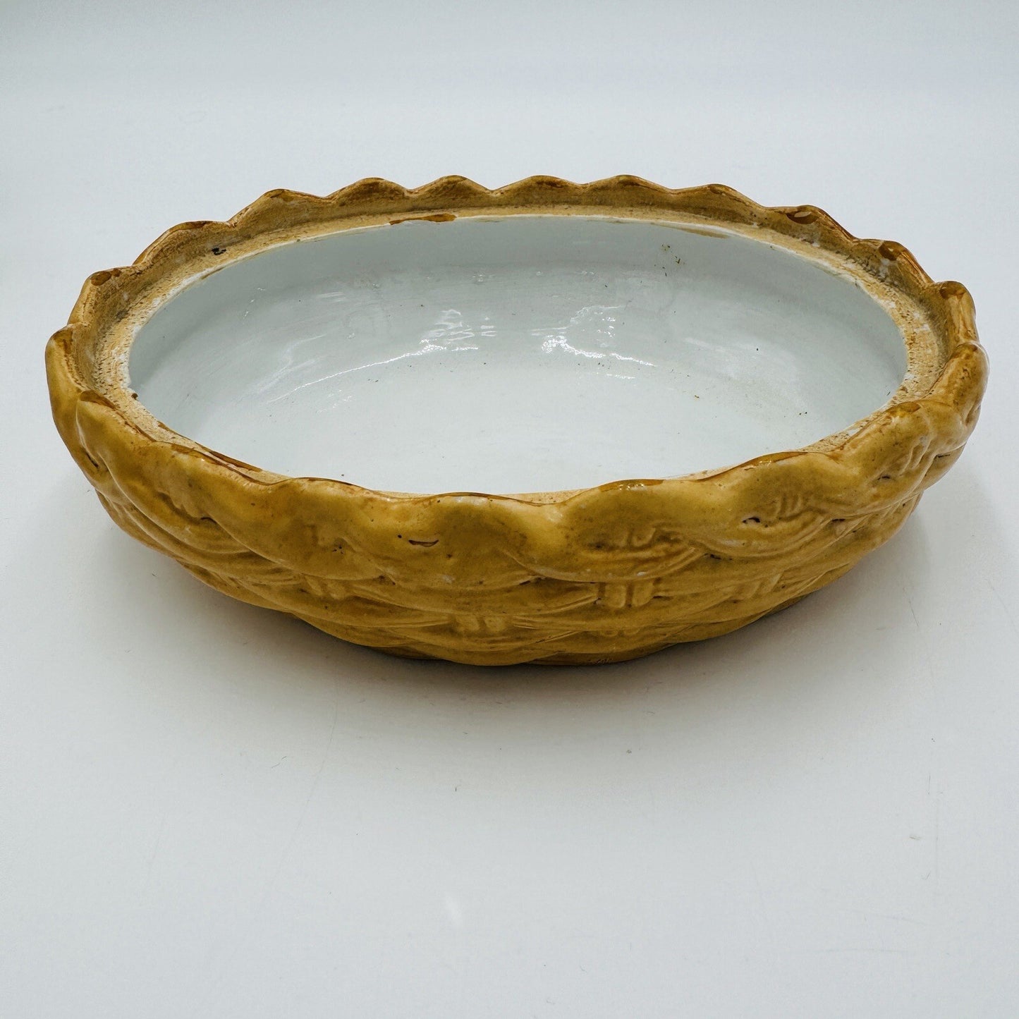 Antique Staffordshire Pottery Hen On Nest Lidded Dish Marked S 254 Chicken Engla