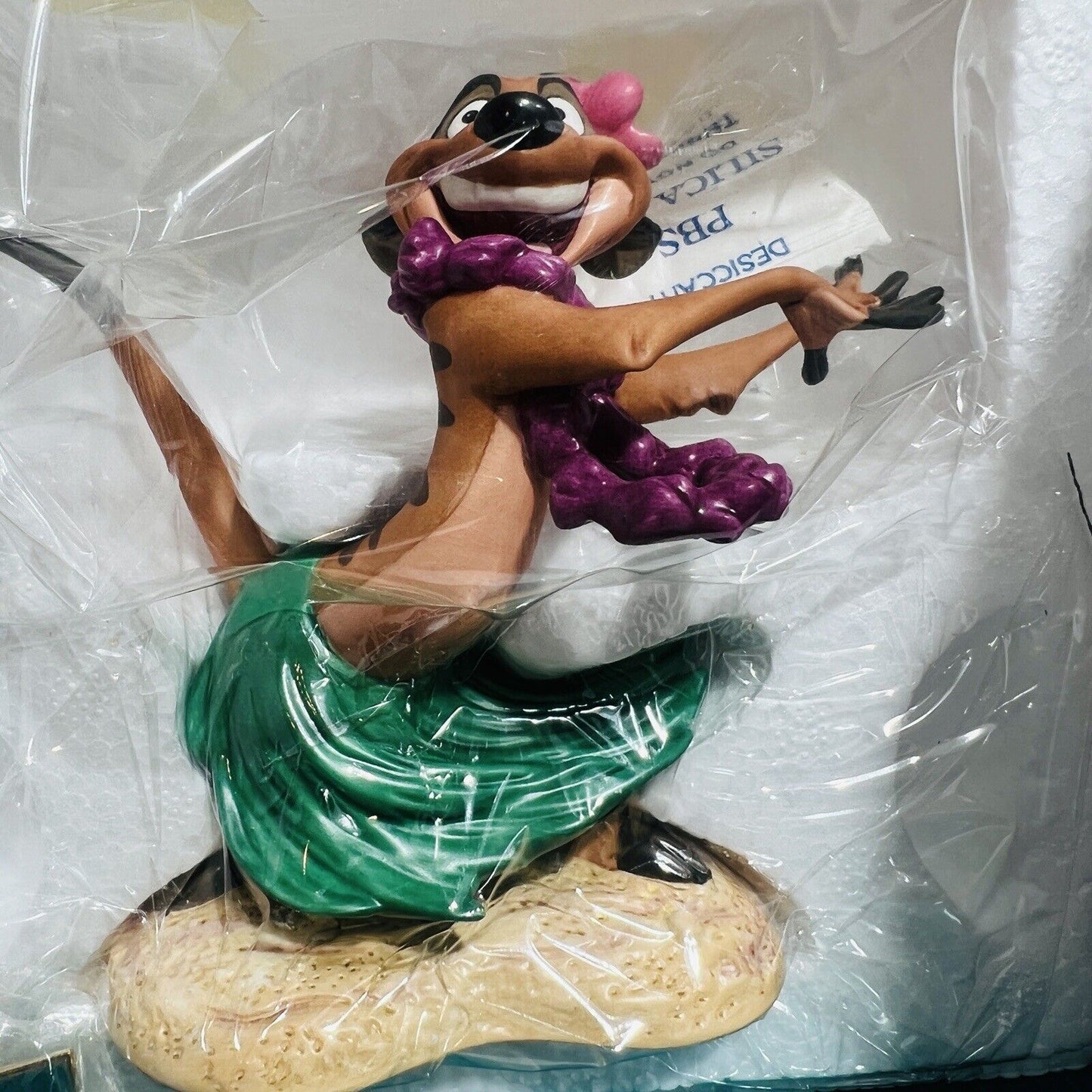 Disney WDCC Timon Luau Lion King Figurine 1998 Membership COA Pin Classics