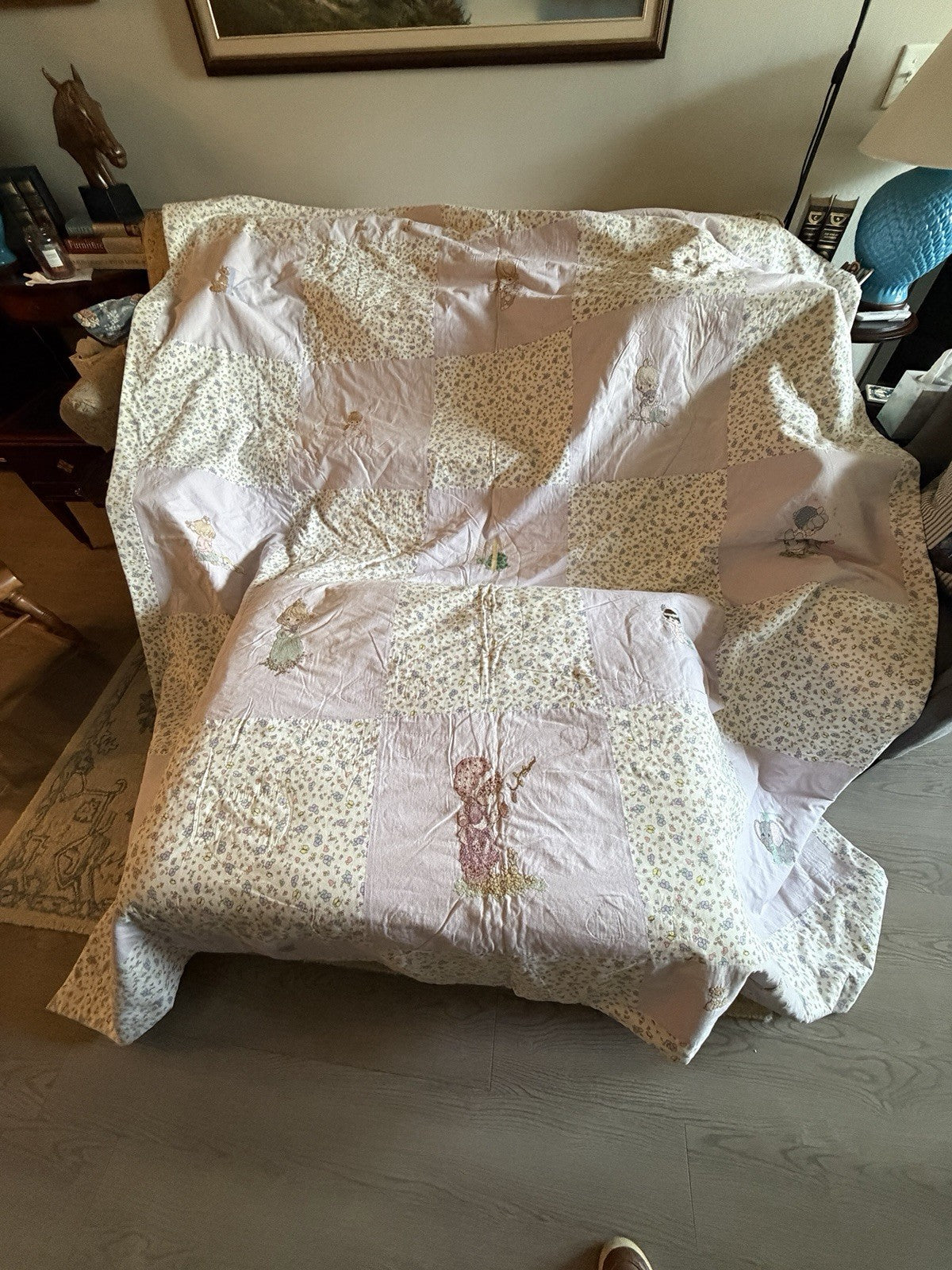 Precious Moments bedding PMI Spectrix patchwork cross-stitch comforter full