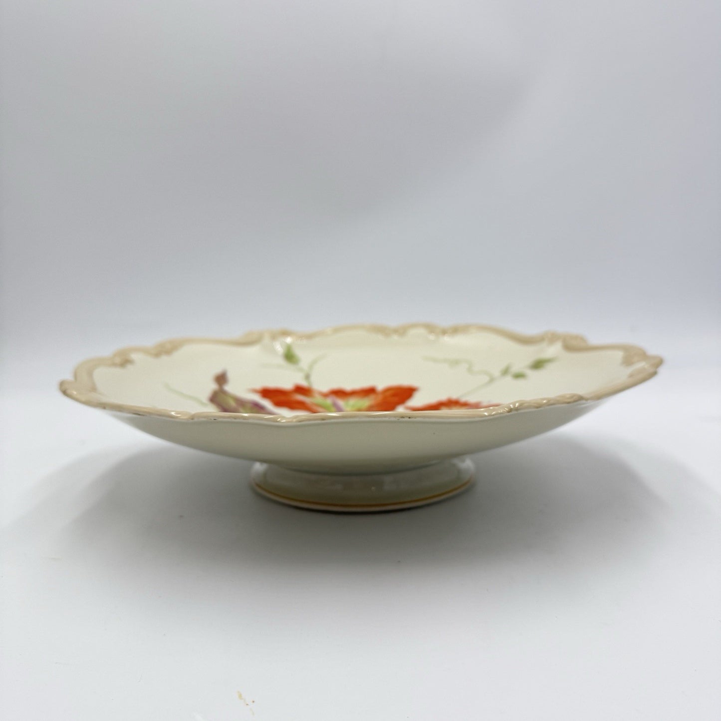 Rosenthal Pompadour Godesberg Porcelain footed serving bowl early 20th C Floral