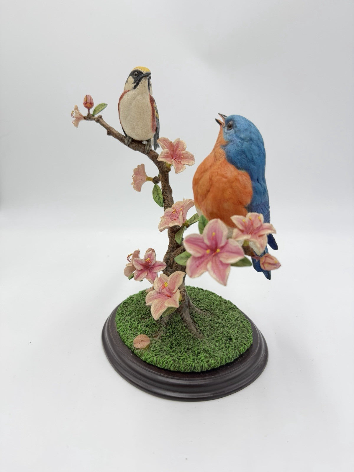 Rare Danbury Mint Spring Greetings Blue And Yellow Birds By Bob Guge Figurine