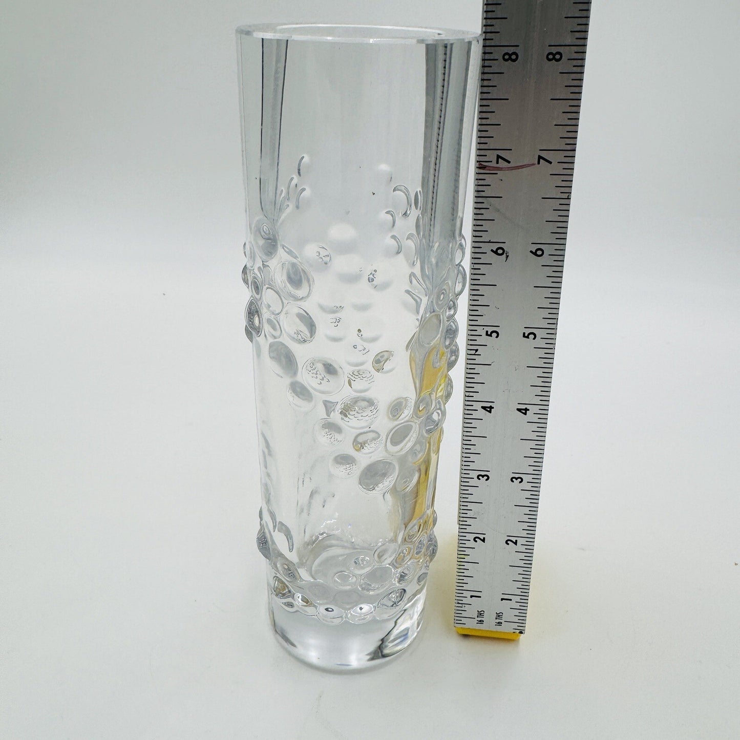 Bengt Edenfalk for Skruf Vase Swedish Art Glass 1970's 8in