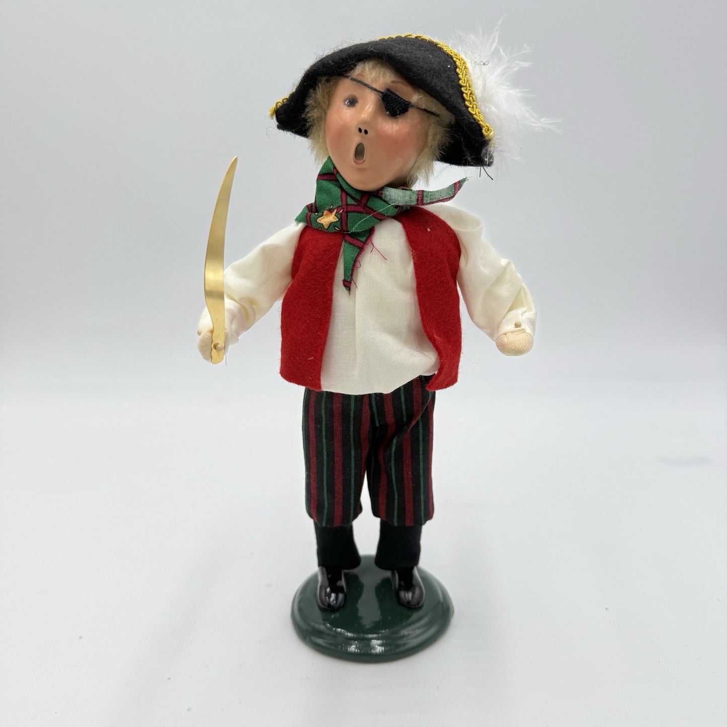 BYER'S CHOICE LTD The Carolers HALLOWEEN PIRATE COSTUME 2001 Art Folk Figurine